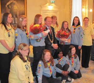 Raheny Guides with Lord Mayor